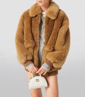 miu miu shearling coat|Miu Miu Jackets & Coats for Women .